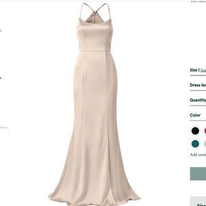 Amsale Everly Bridesmaid Dress in Champagne